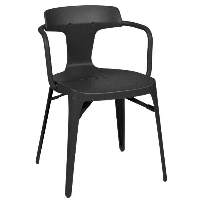 Tolix T14 Chair Outdoor Painted in Graphite For Sale