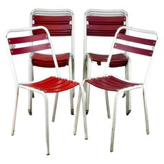 Tolix T2 Stühle aus Holz und Metall
