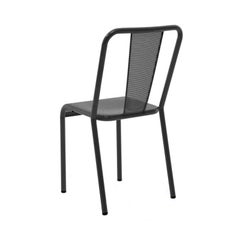 Tolix T37 Chair Perforated Outdoor Painted in Black