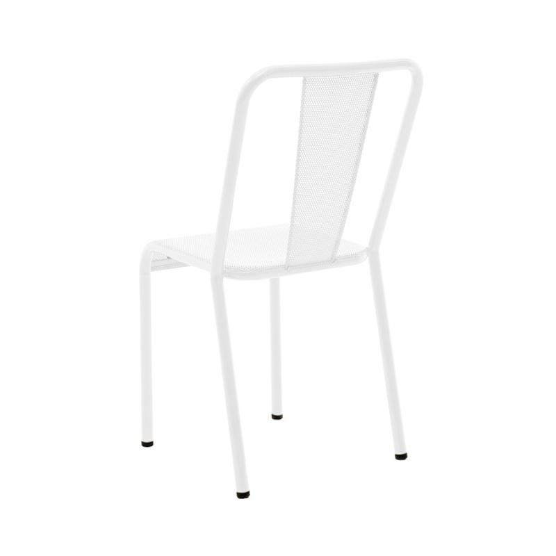 In a perforated steel version, the T37 chair takes on a lighter and more contemporary appearance.
- Stackable chair.