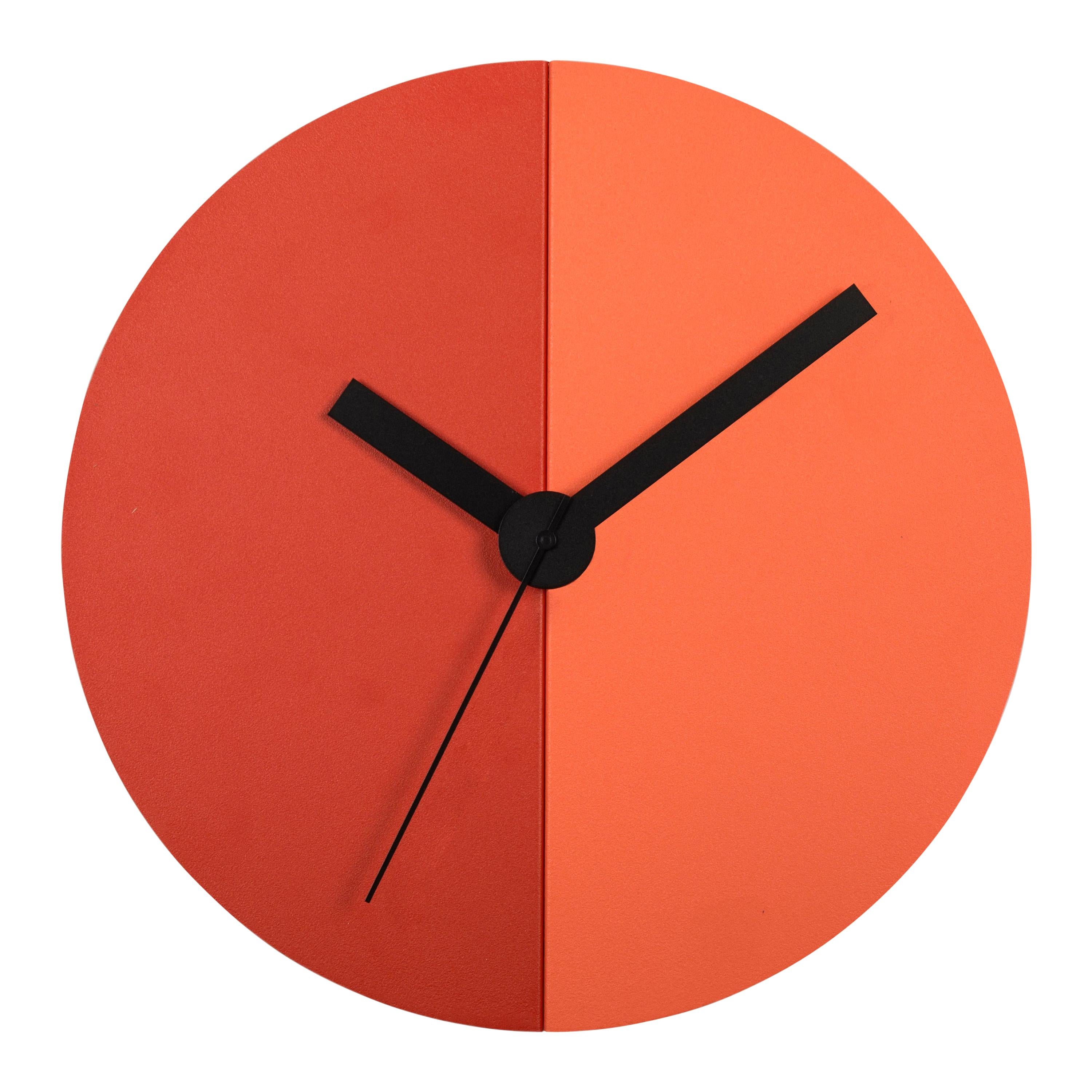 For Sale: Pink (Corail) Tolix Time Steel Clock by Kilian Schindler and Tolix