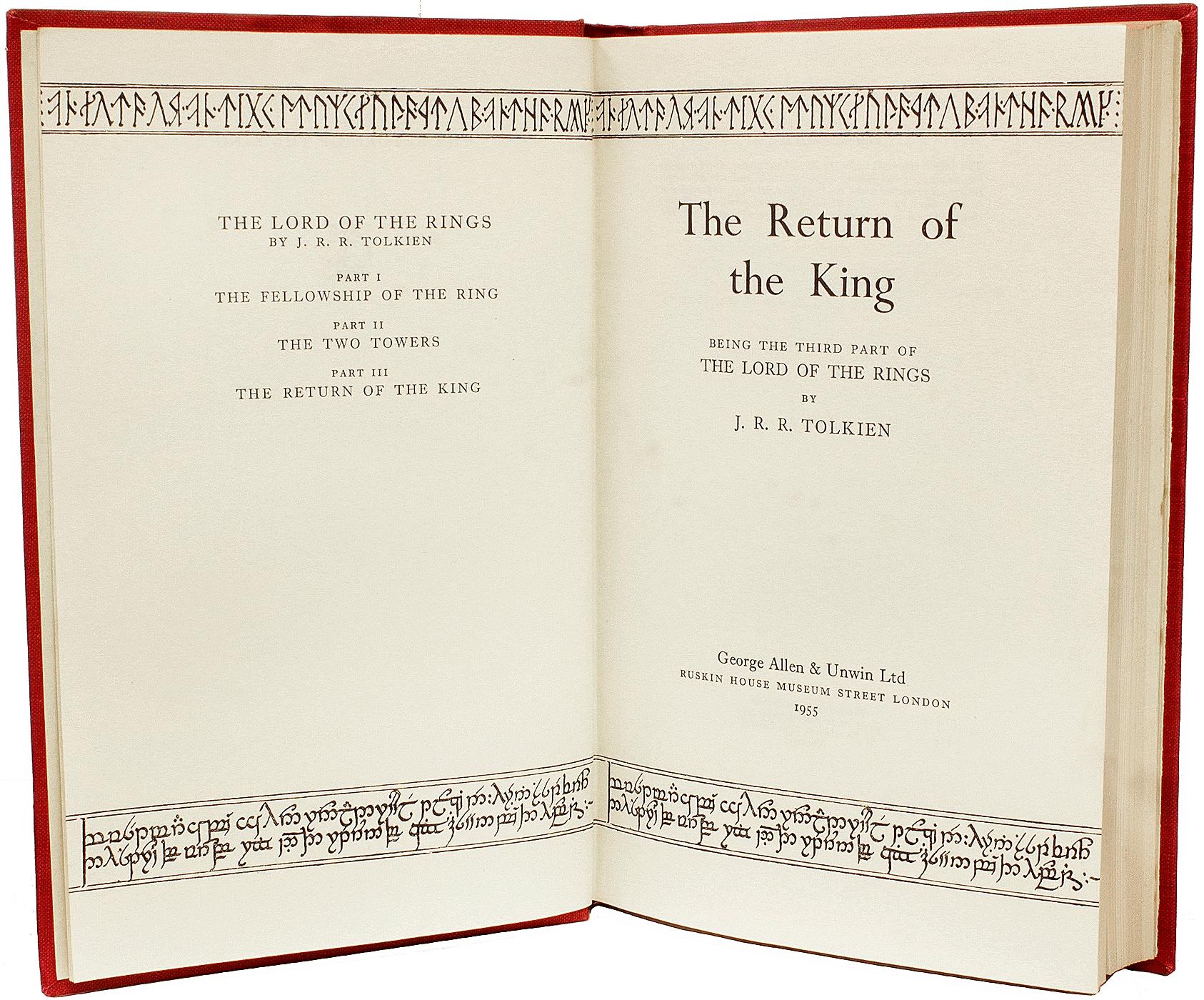 British TOLKIEN, J. R. R. - The Return Of The King - 1955 - FIRST EDITION FIRST STATE