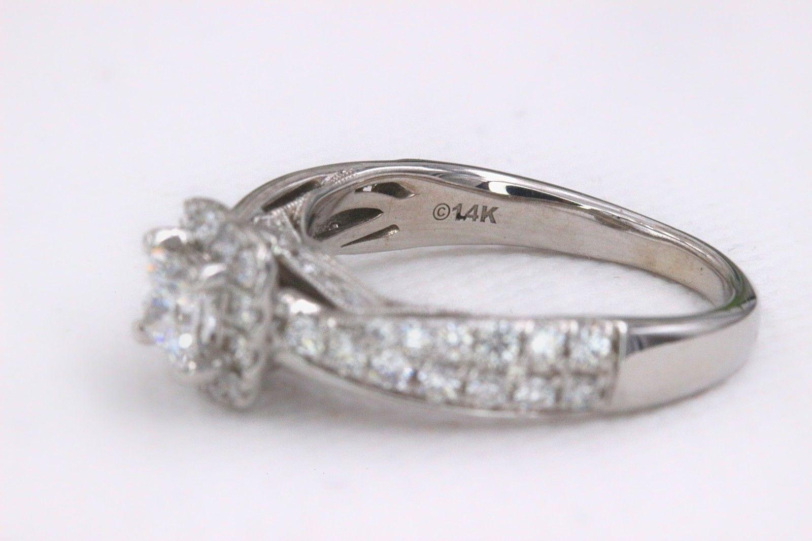 Tolkowsky Diamond Engagement Ring Princess 1.20 Carat F SI2 14 Karat White Gold (Carréschliff)