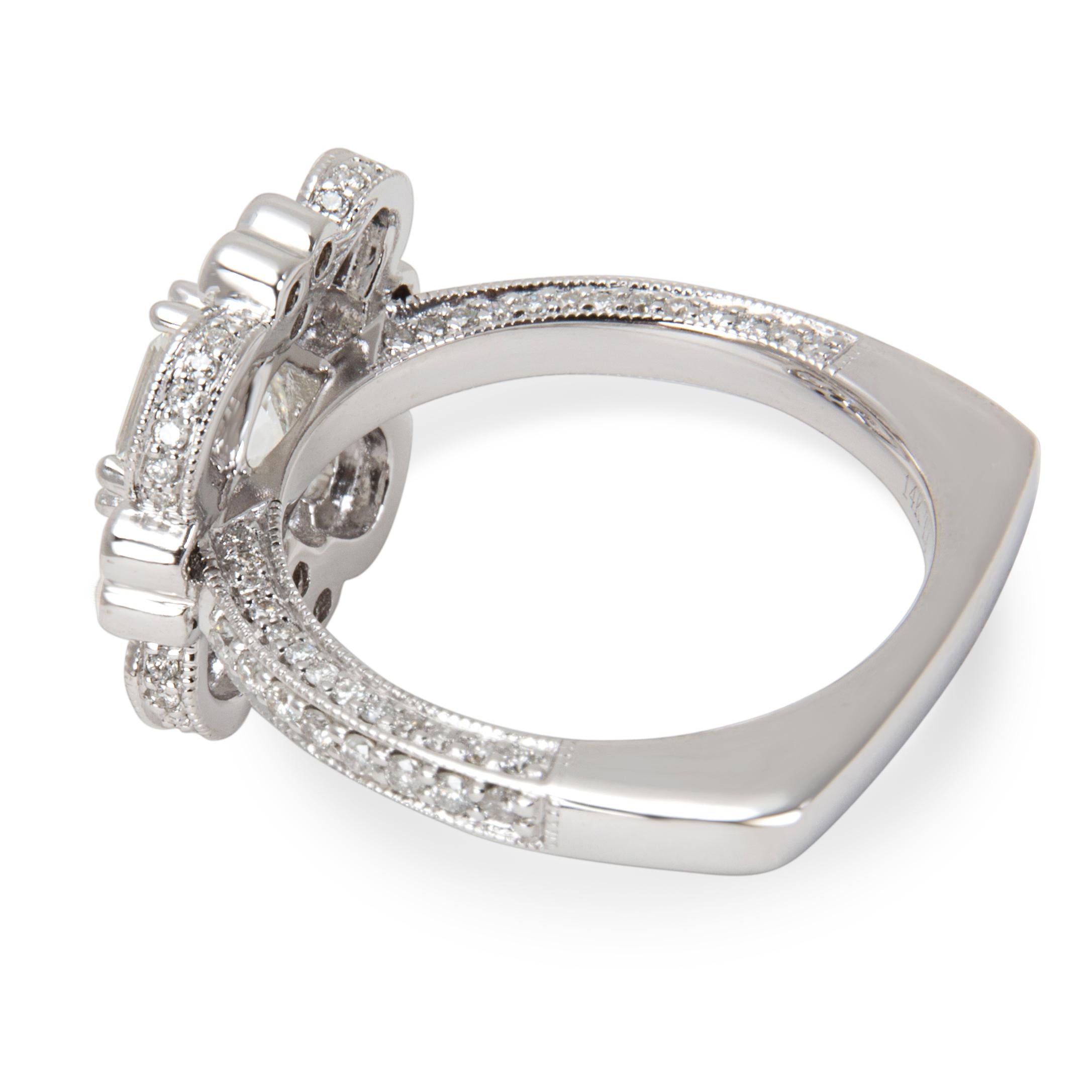 Asscher Cut Tolkowsky Diamond Ring in 14 Karat White Gold GIA Certified G VVS1 '2.20 Carat'