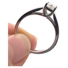 Bague Tolkowsky Jewelry, Bague de fiançailles, 0.5CT Princesse Diamant, 14k White Gold