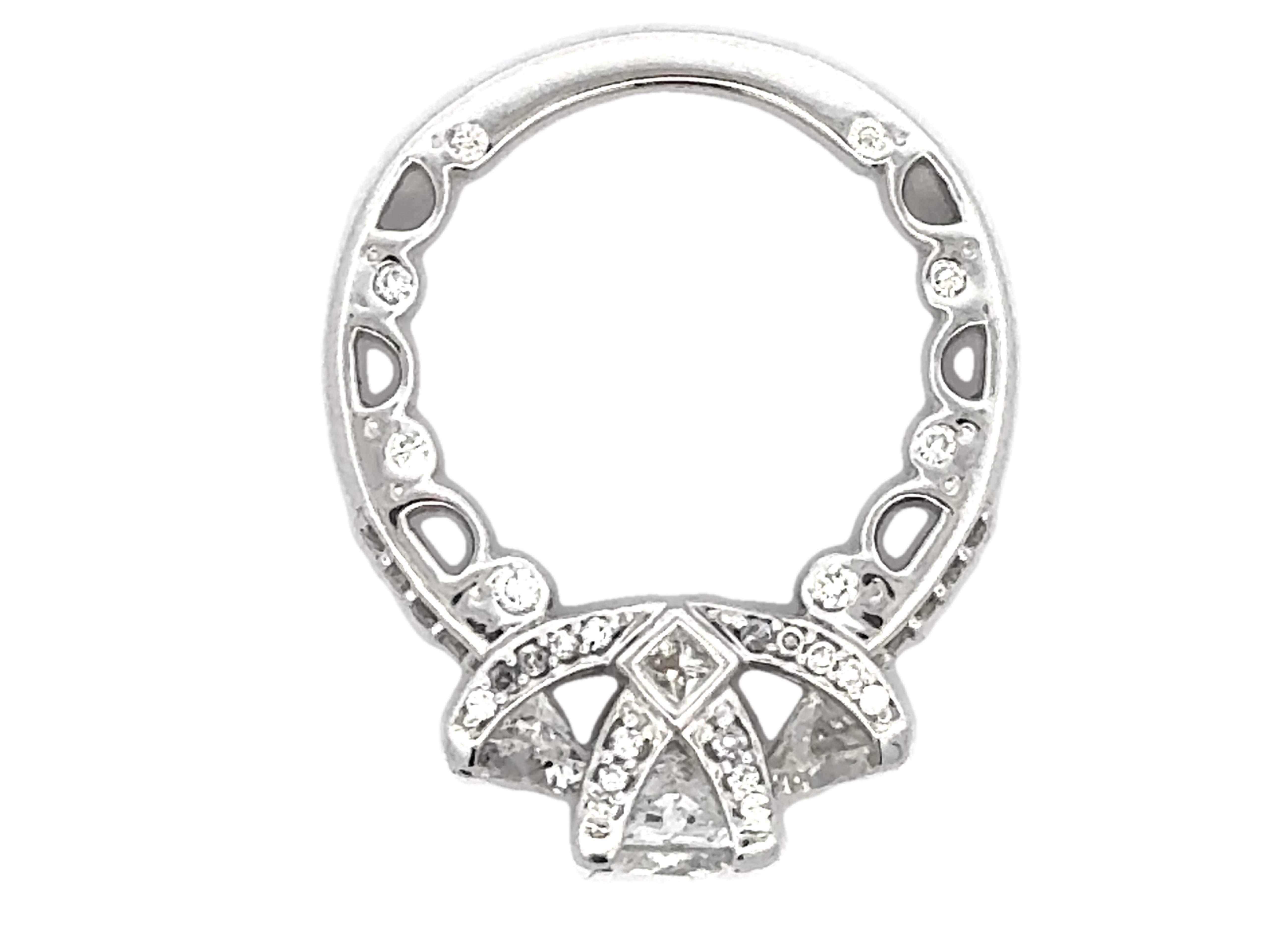 Tolkowsky Princess Cut Diamond 3 Stone Ring 14k White Gold For Sale 3