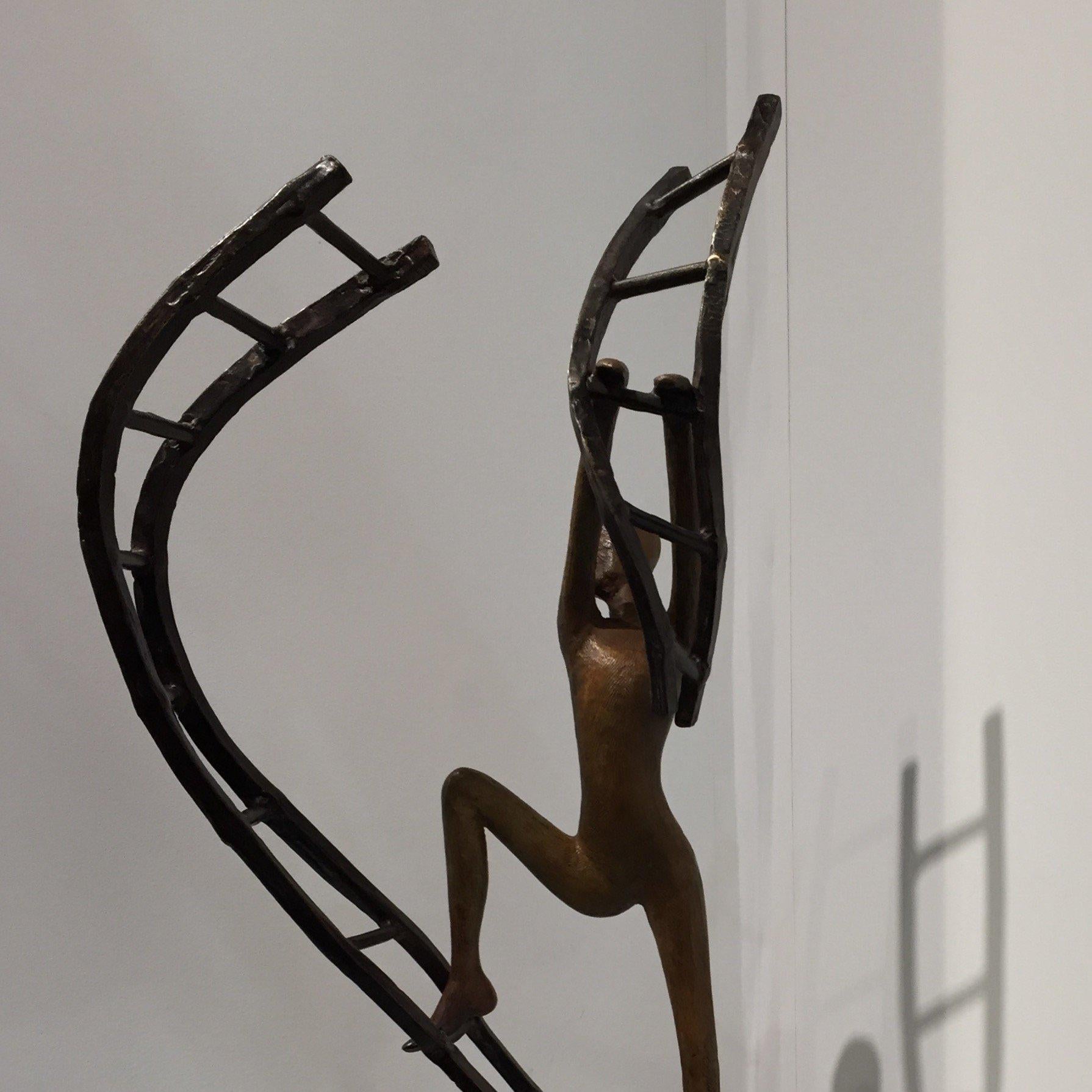 Choices Dynamic Bronze Ladder Energetic Tolla InbarSculpture 2