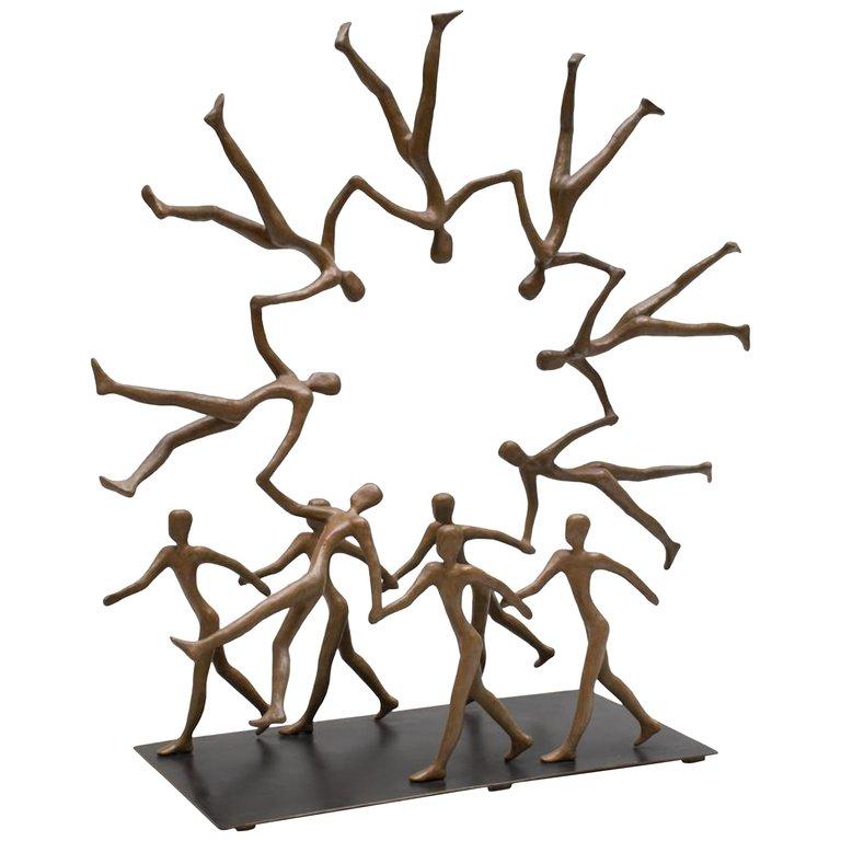 Tolla Inbar Figurative Sculpture - "Circle of Life" 12 Figures