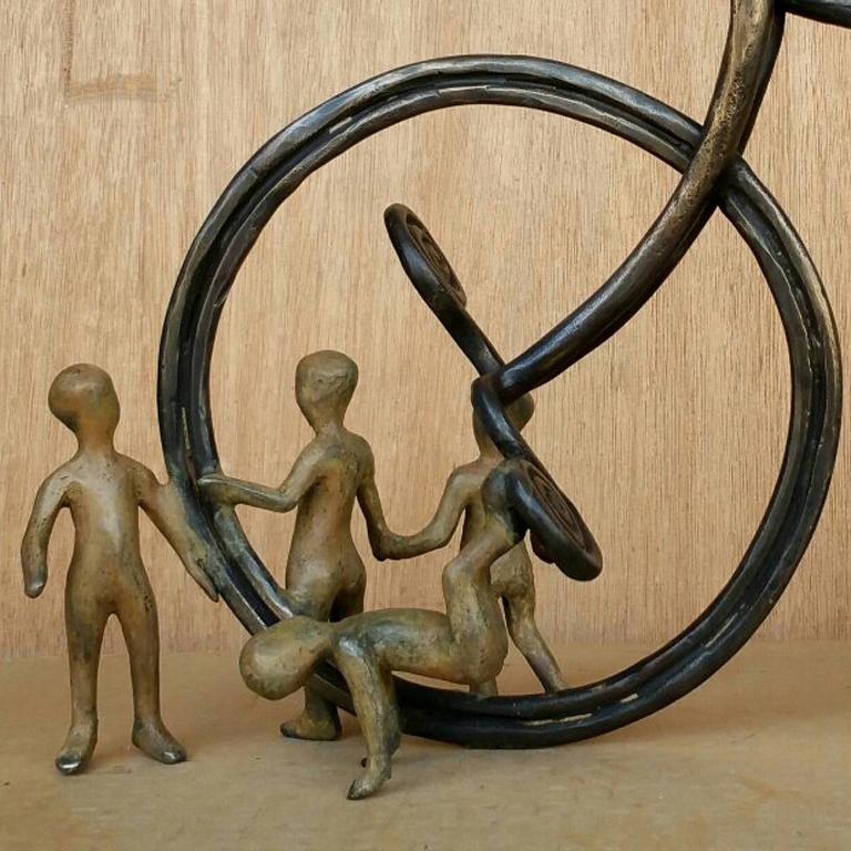 Joyful Bike - Sculpture by Tolla Inbar