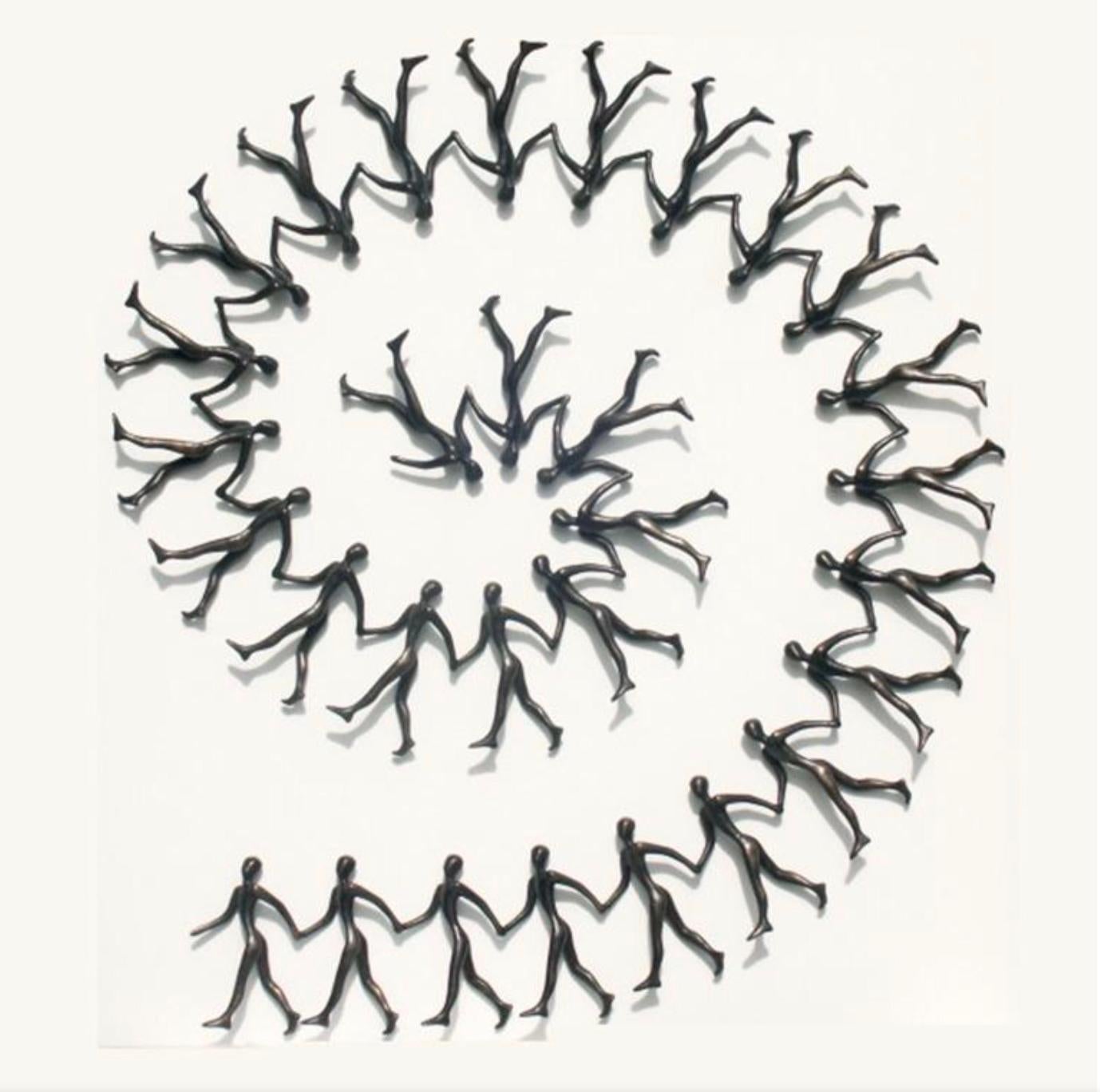 Tolla Inbar Figurative Sculpture - Spiral Circle of life - bronze figurative sculpture, 130 cm high