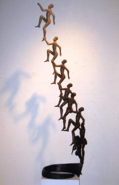 The Sky is No Longer the Limit bronze, figurative multiples large sculpture
