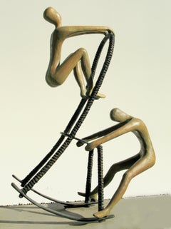 Tolla Inbar, Dare e avere, scultura in bronzo