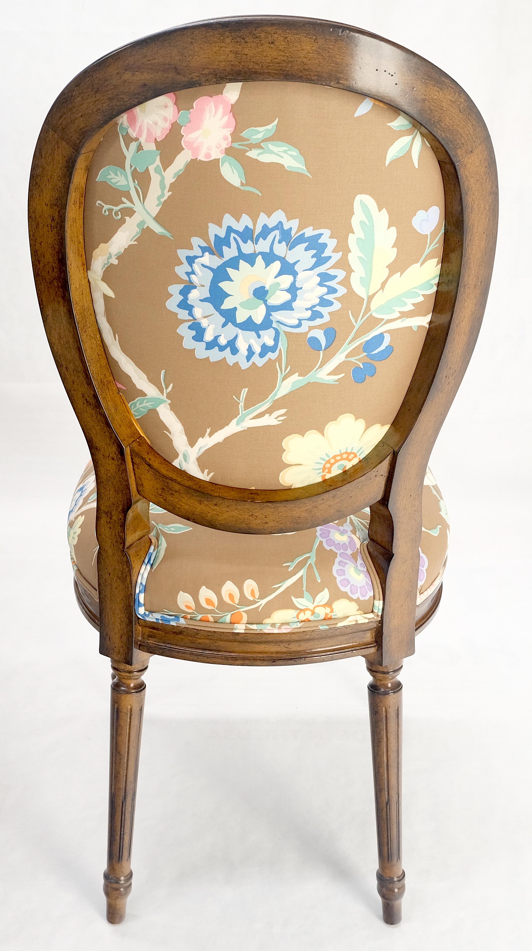 Tolled Leather Top Game Table 4 New Upholstery French Matching Dining Chair MINT For Sale 8