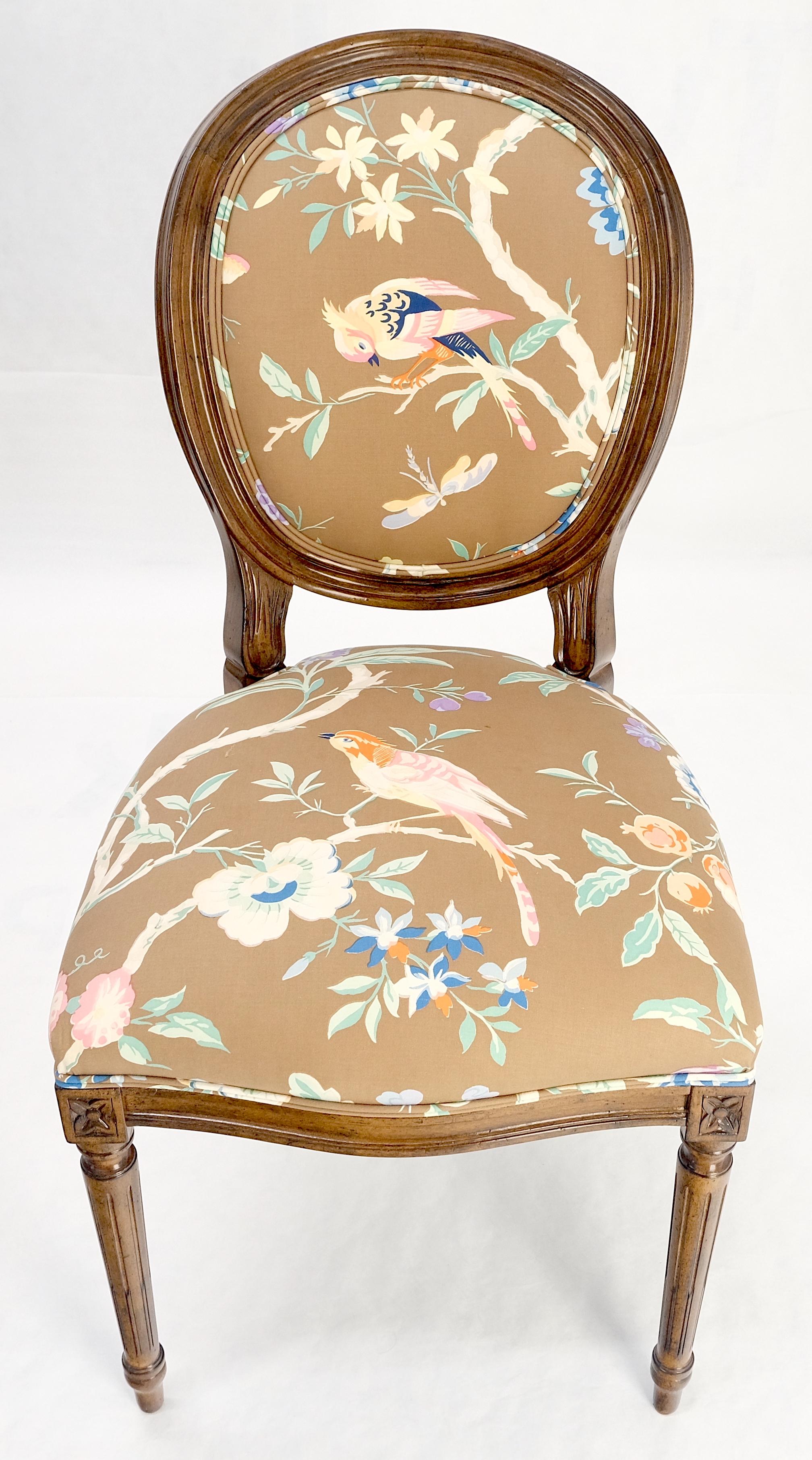 Tolled Leather Top Game Table 4 New Upholstery French Matching Dining Chair MINT For Sale 10