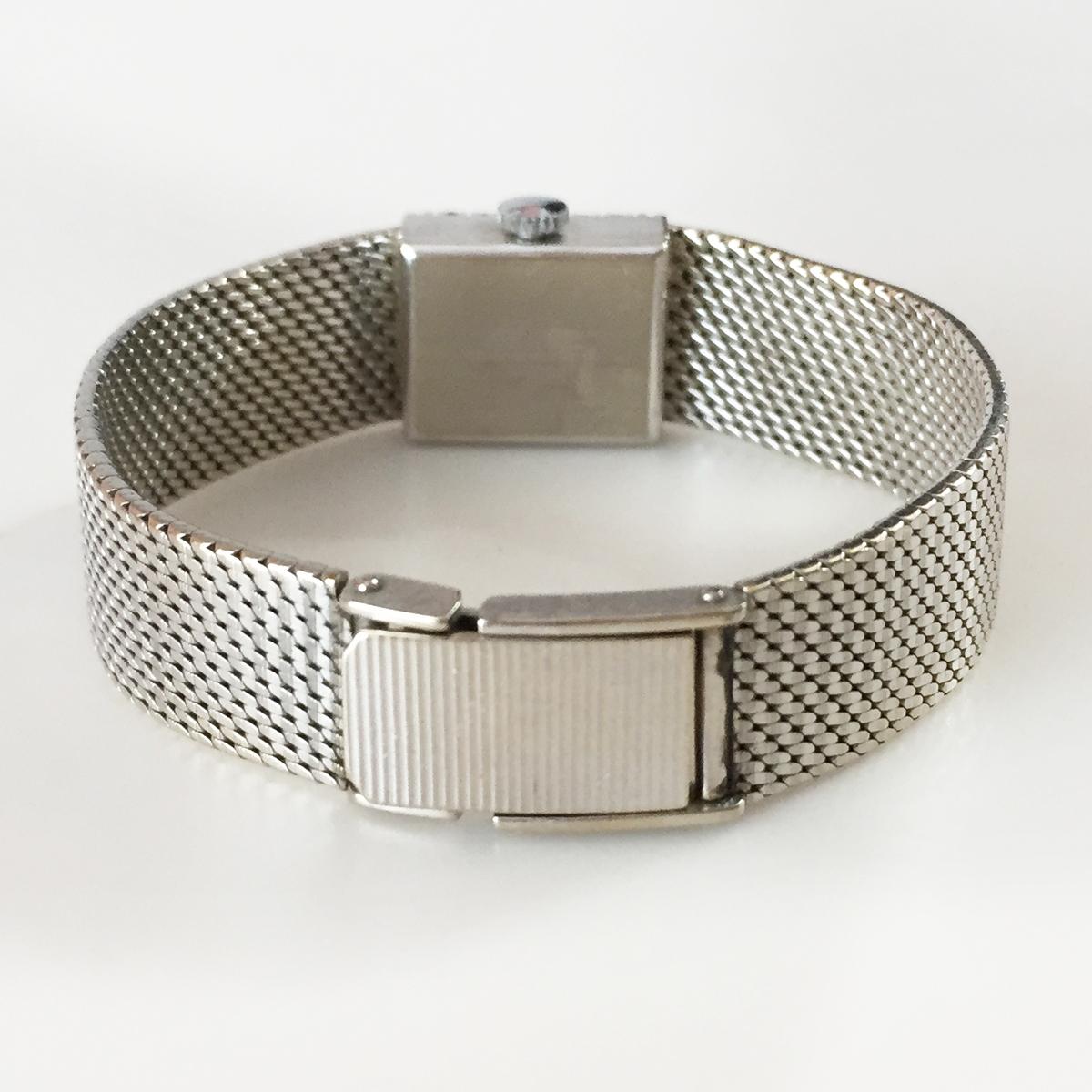 TOLLET: 18k white gold Incablock Swiss made ladies watch with mesh bracelet 2