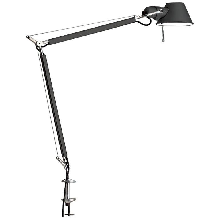 Tolomeo Black Classic Lamp with Clamp by Michele De Lucchi & Giancarlo Fassina For Sale