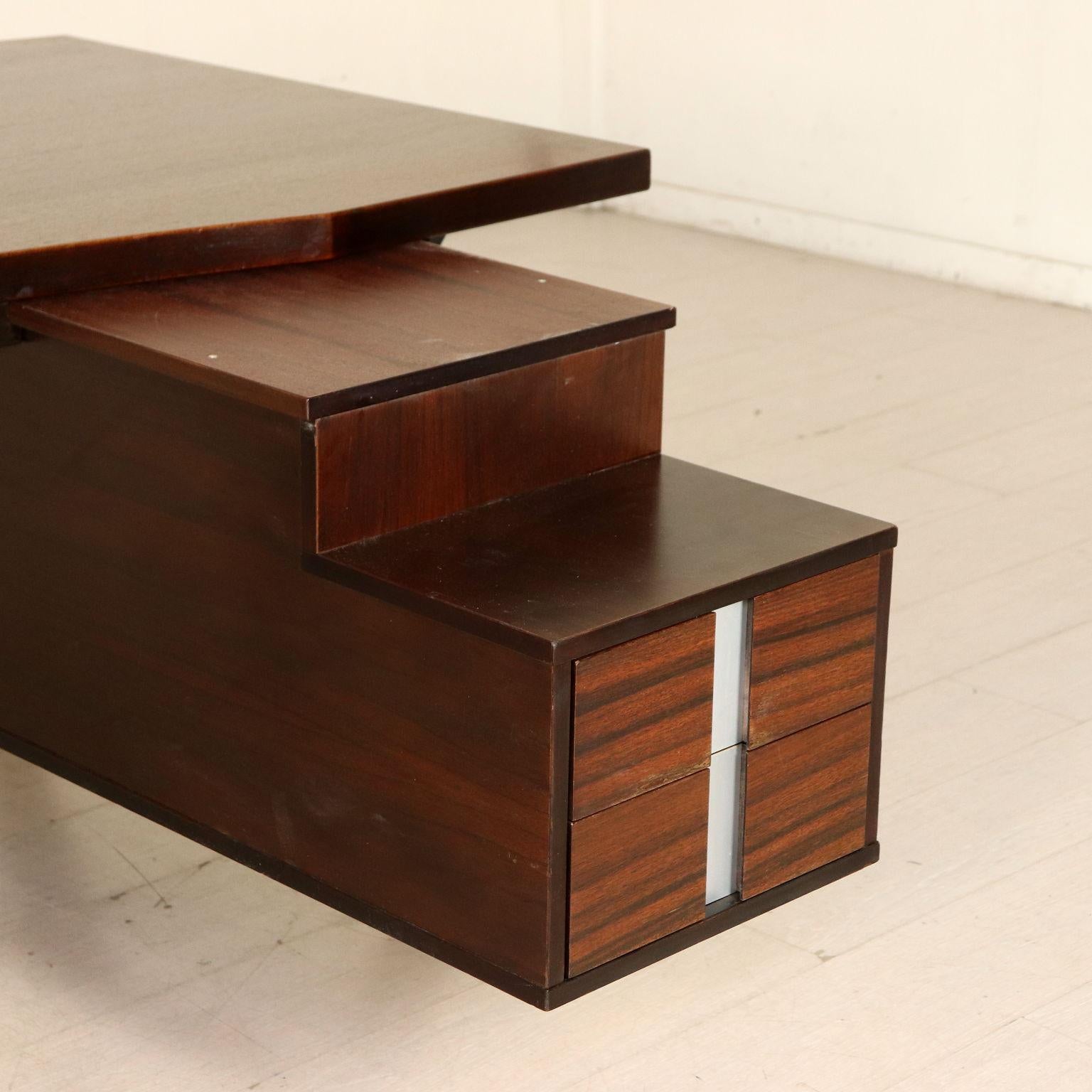 Tolomeo Desk by Ico Parisi for MIM Wood Veneer Vintage, Italy, 1960s 3