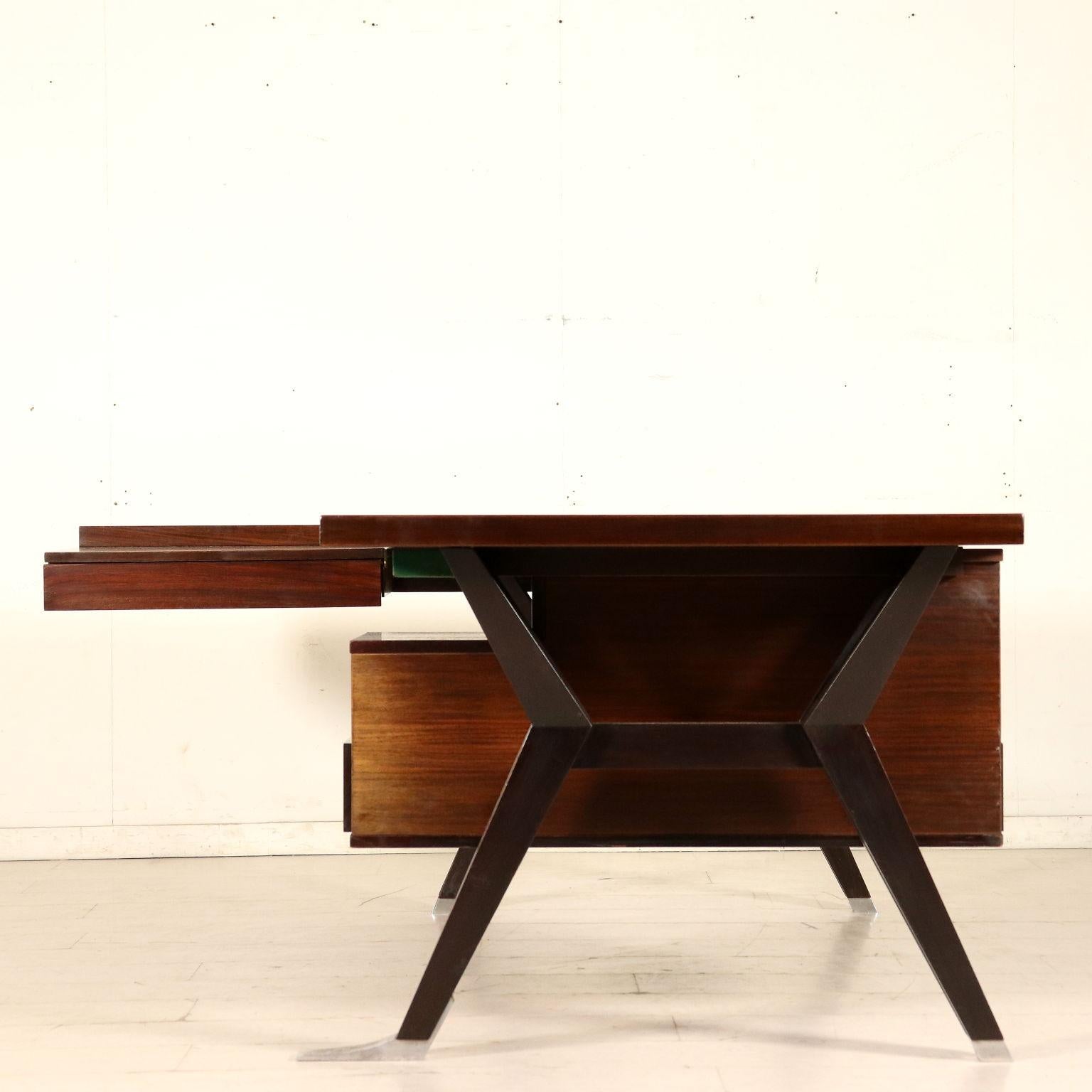 Tolomeo Desk by Ico Parisi for MIM Wood Veneer Vintage, Italy, 1960s 10