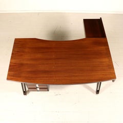 Tolomeo Desk by Ico Parisi for MIM Wood Veneer Vintage, Italy, 1960s