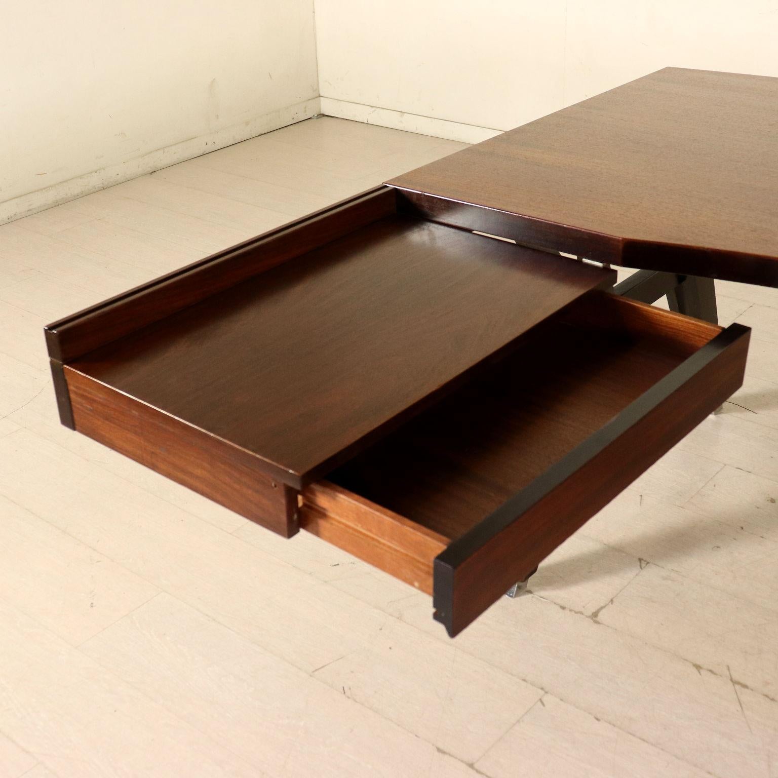 Tolomeo Desk by Ico Parisi for MIM Wood Veneer Vintage, Italy, 1960s 2