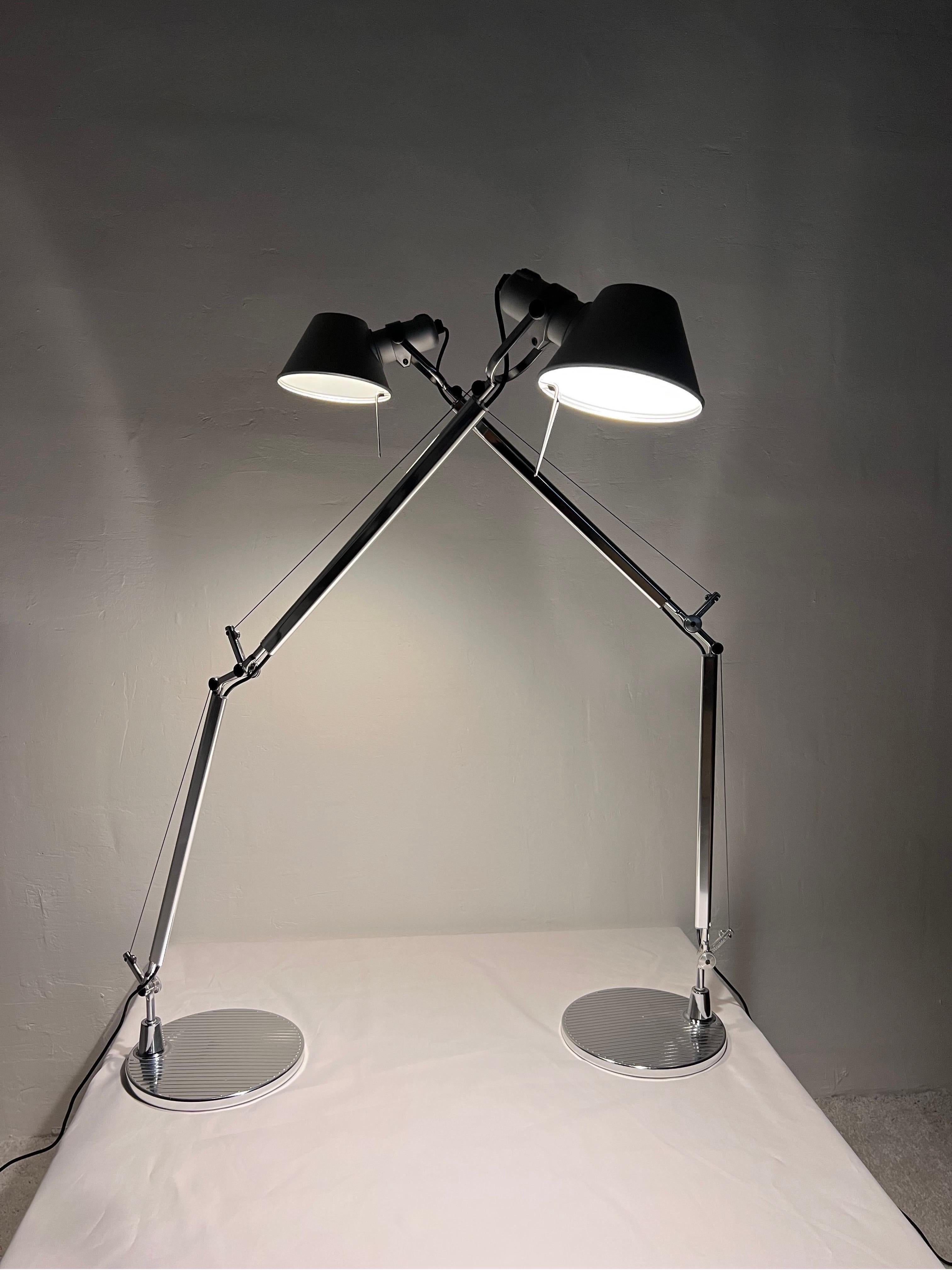 Tolomeo LED Desk Lamps by M. De Lucchi and G. Fassina for Artemide, a Pair 8