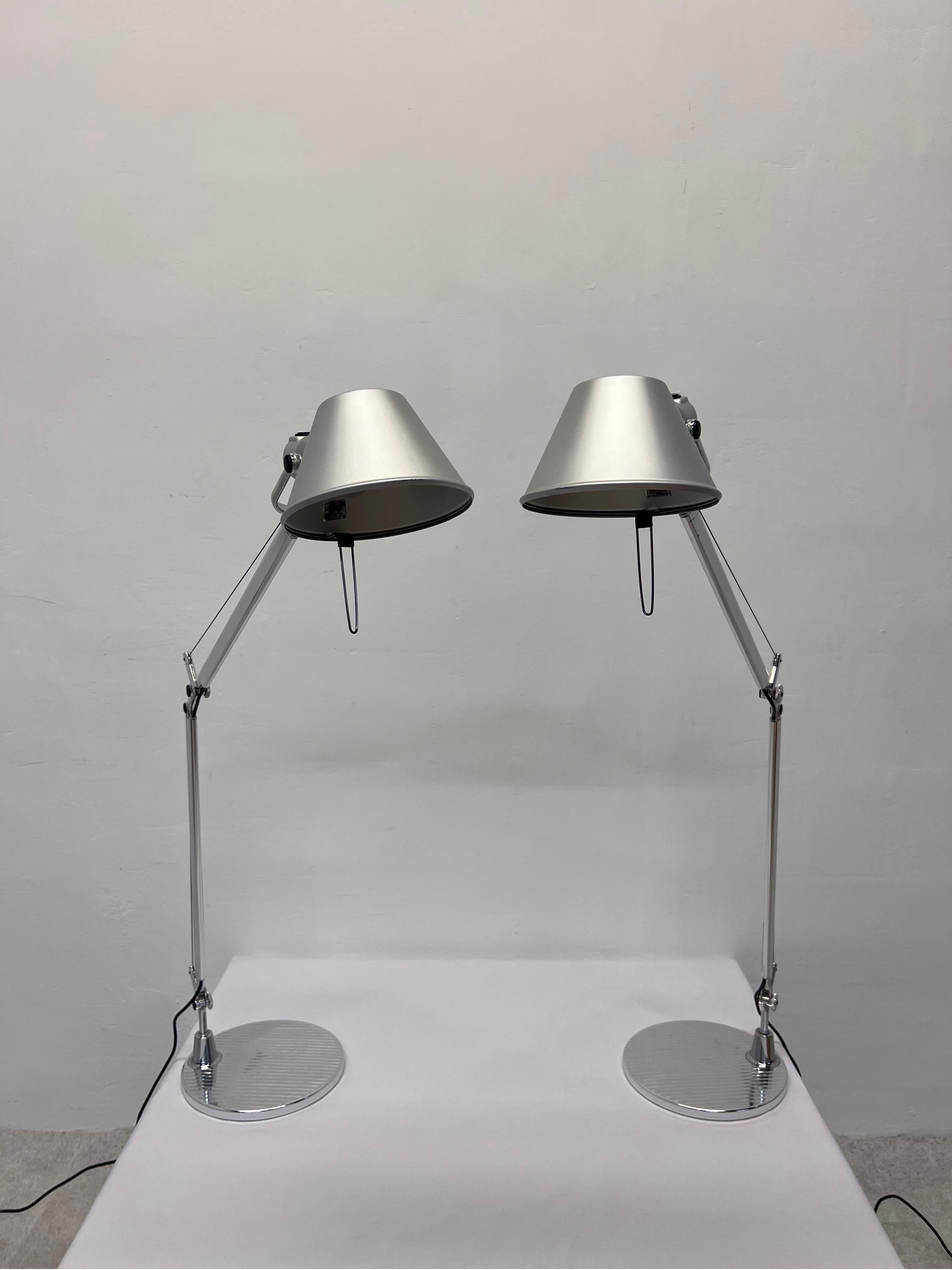 Modern Tolomeo LED Desk Lamps by M. De Lucchi and G. Fassina for Artemide, a Pair