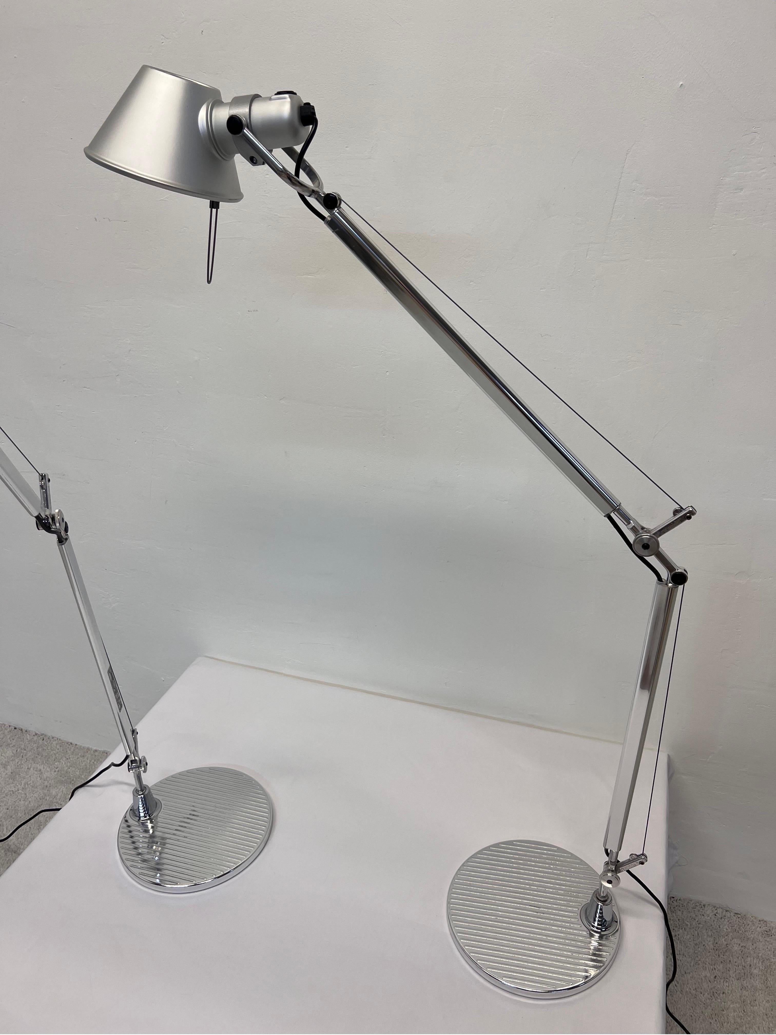 Aluminum Tolomeo LED Desk Lamps by M. De Lucchi and G. Fassina for Artemide, a Pair