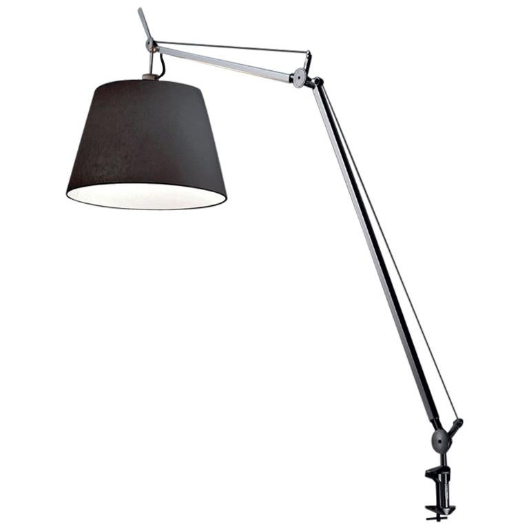Tolomeo Mega Black Lamp with Clamp by Michele De Lucchi & Giancarlo Fassina For Sale
