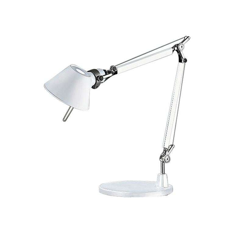 Lampe micro Tolomeo avec base blanche par Michele De Lucchi & Giancarlo Fassina en vente