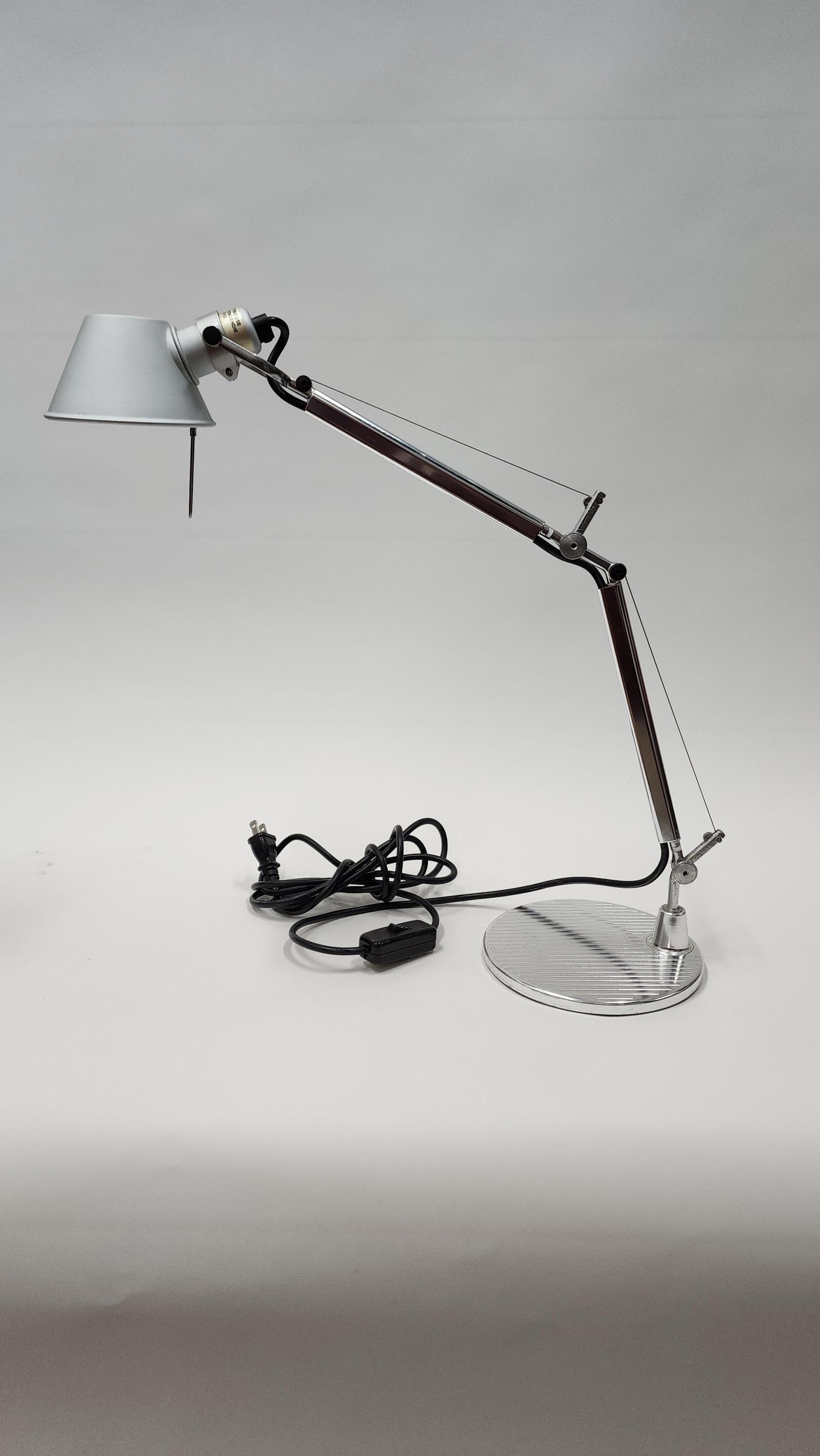 Aluminum Tolomeo Micro Table Lamp by Giancarlo Fassina, Michele De Lucchi for Artemide For Sale