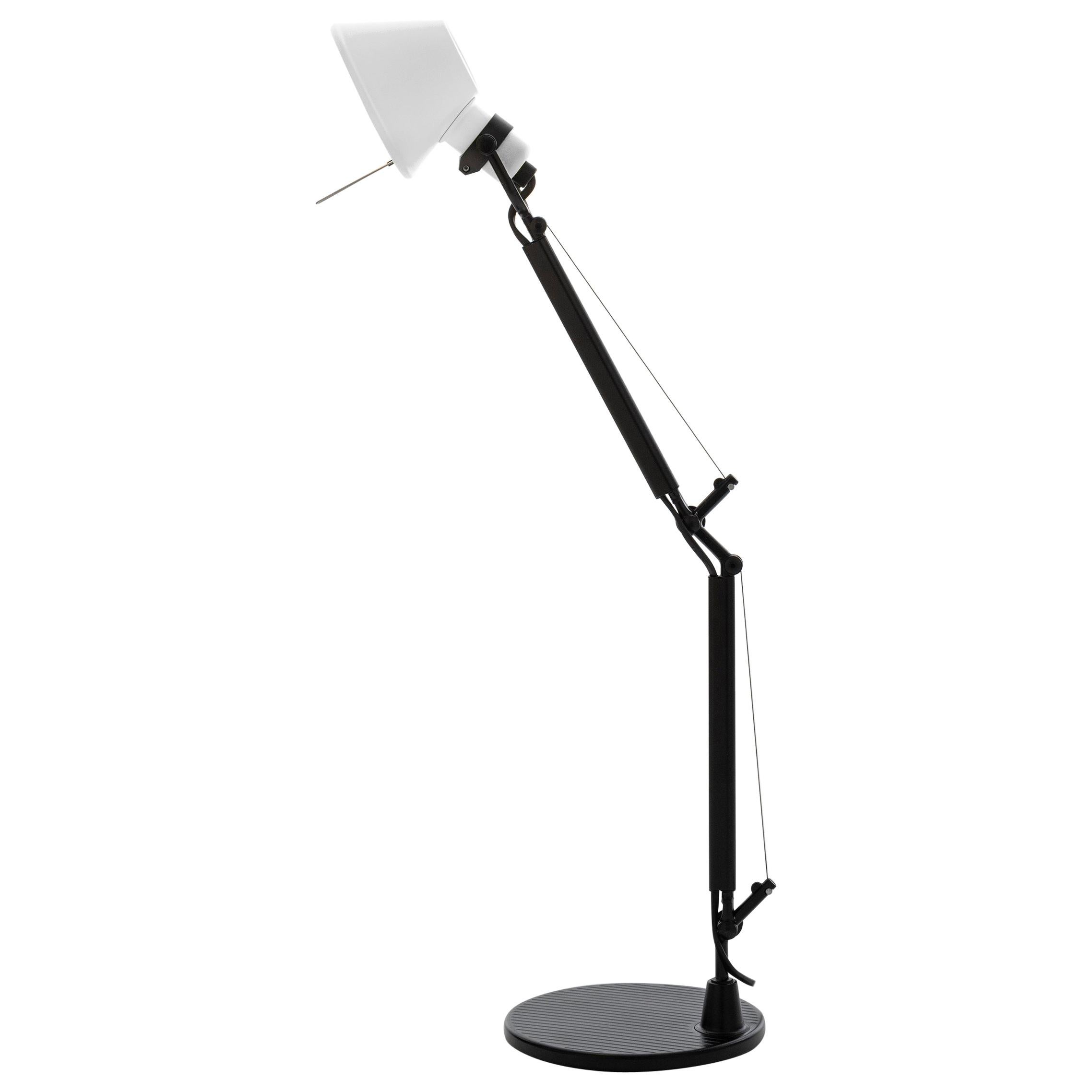 Tolomeo Micro Table Lamp in Black & White by Michele de Lucchi & Giancarlo Fassi For Sale