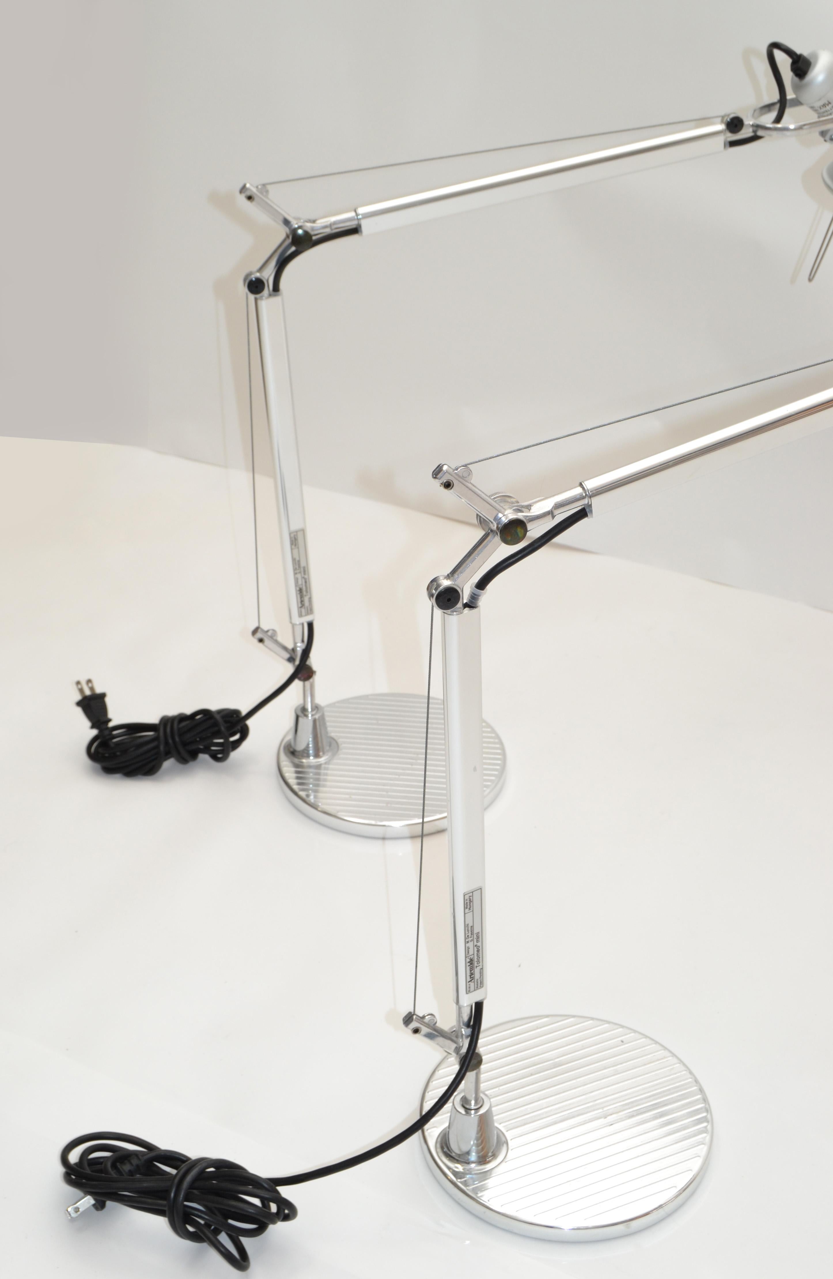 Tolomeo Mini Table Lamp Fassina De Lucchi Pair of Desk Light for Artemide, Italy For Sale 3