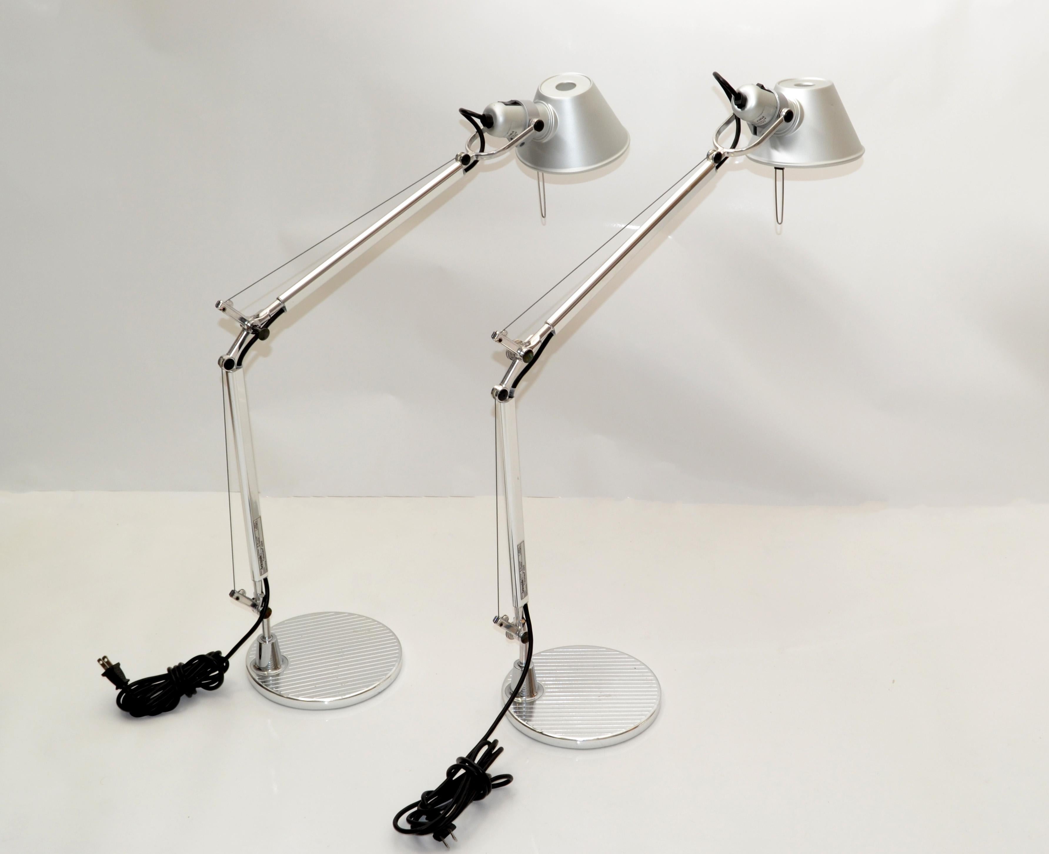 Tolomeo Mini Table Lamp Fassina De Lucchi Pair of Desk Light for Artemide, Italy For Sale 7