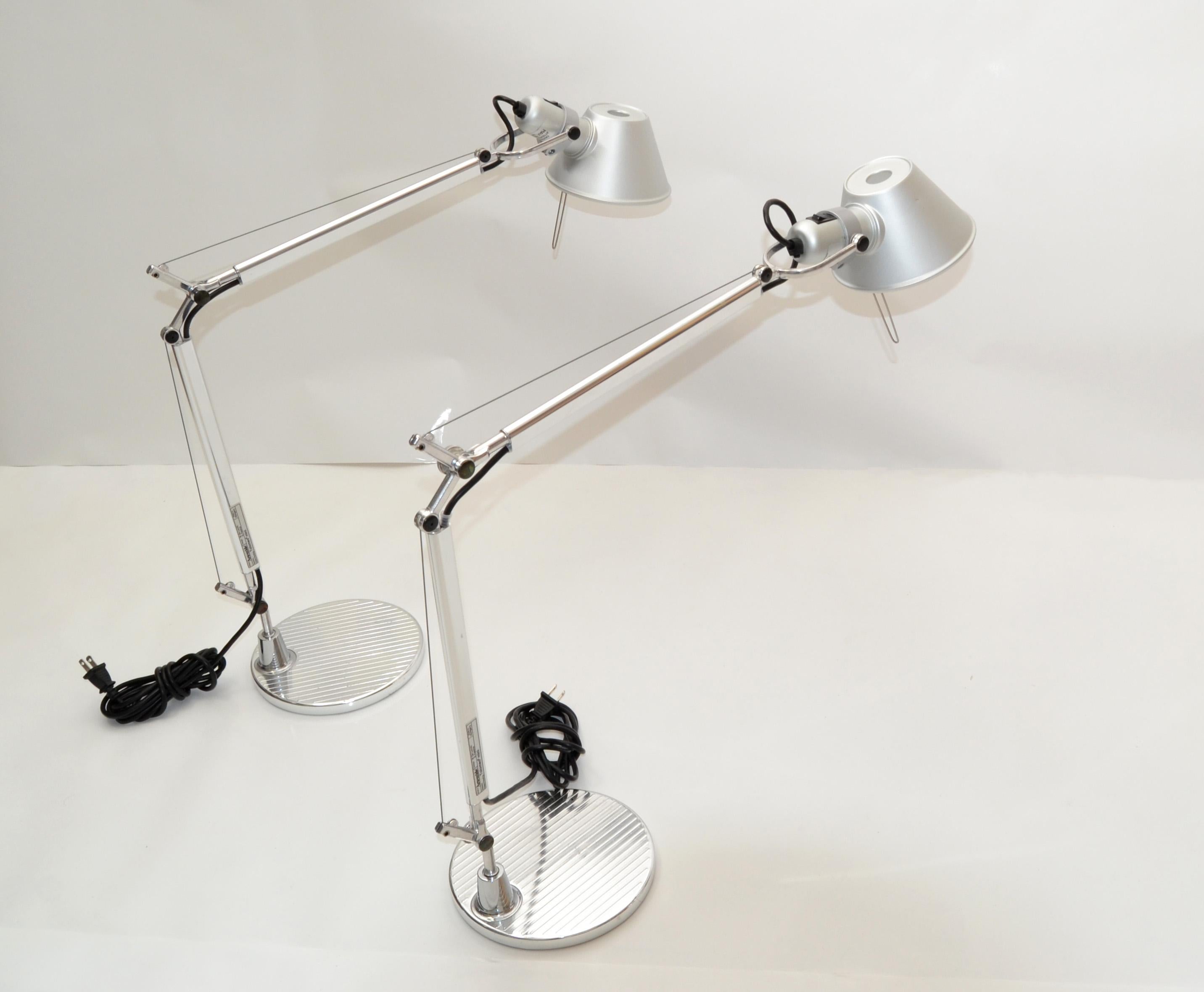 Tolomeo Mini Table Lamp Fassina De Lucchi Pair of Desk Light for Artemide, Italy For Sale 8