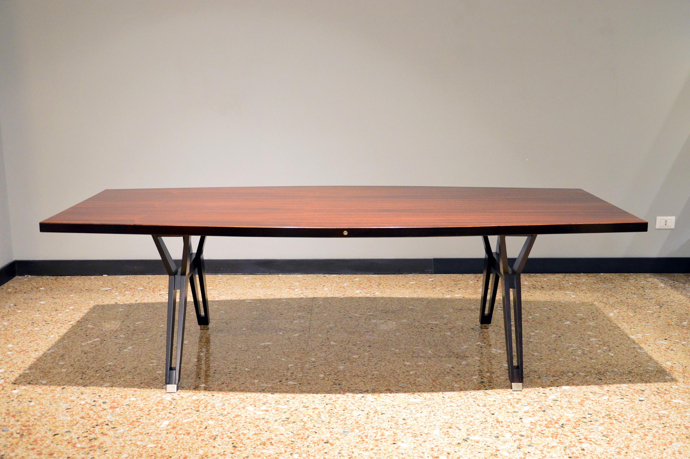 Mid-Century Modern Tolomeo Rosewood Dining or Meeting Table by Ico Parisi and Ennio Fazioli for Mim