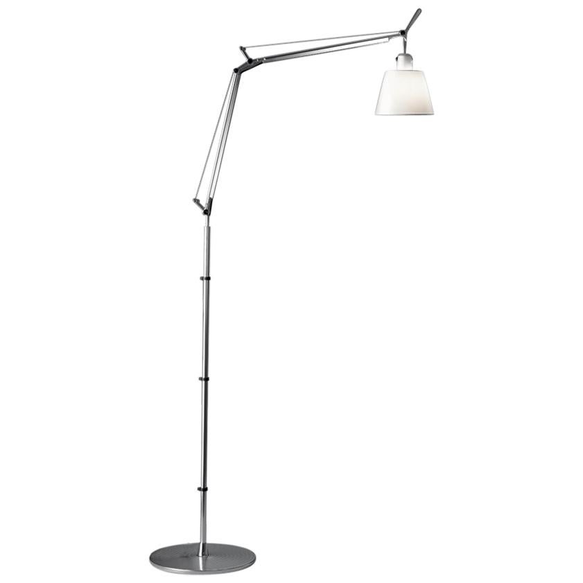 Tolomeo Silver & Parch Floor Lamp by Michele De Lucchi & Giancarlo Fassina For Sale