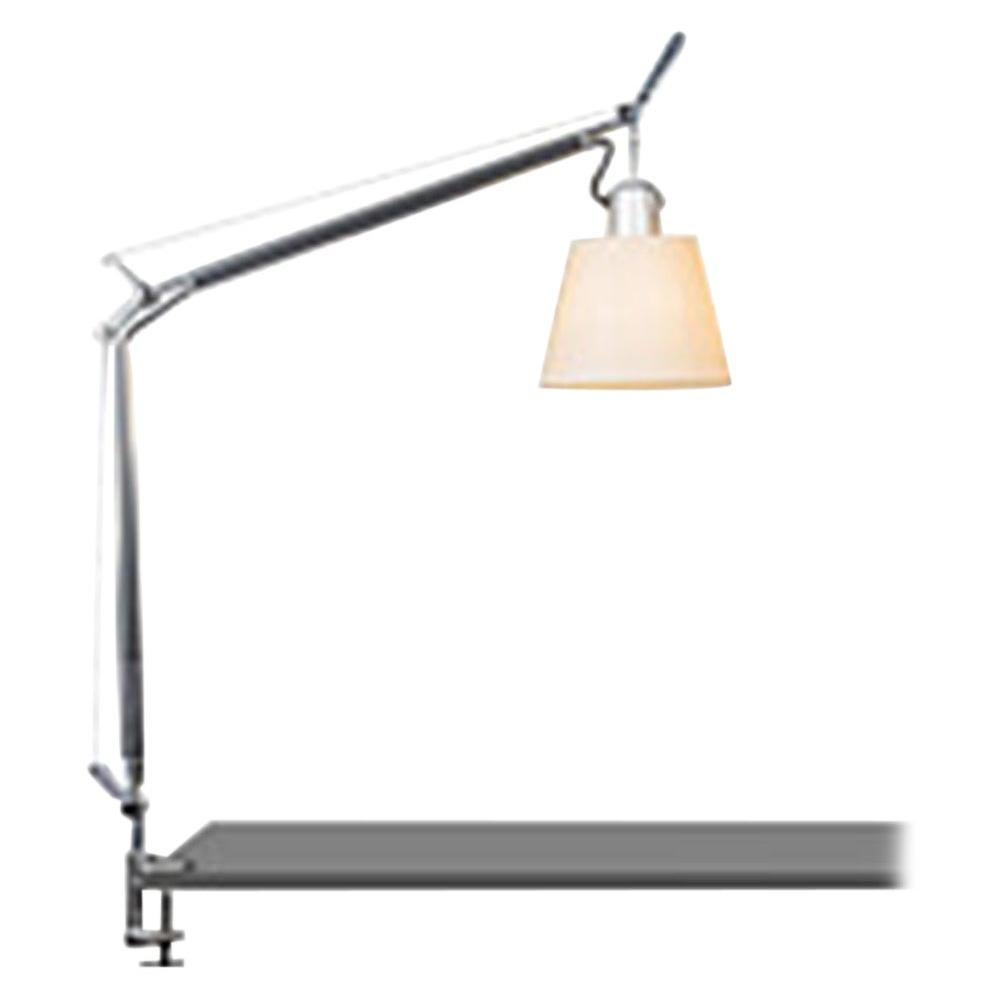 Tolomeo Silver & Parch Lamp with Clamp by Michele De Lucchi & Giancarlo Fassina
