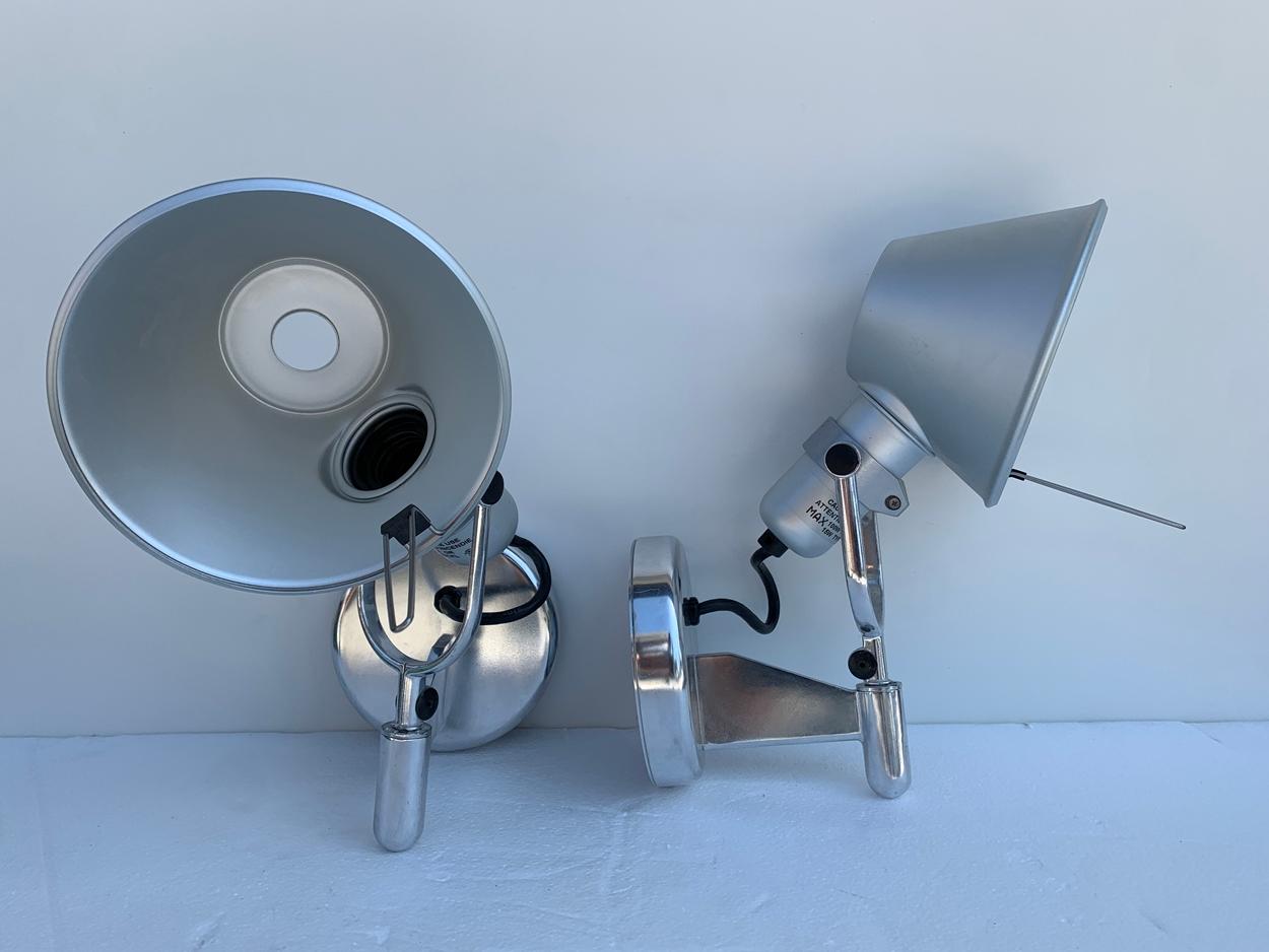 Tolomeo Spot Wall Lights by Michele De Lucchi Giancarlo Fassina for Artemide In Good Condition In Los Angeles, CA