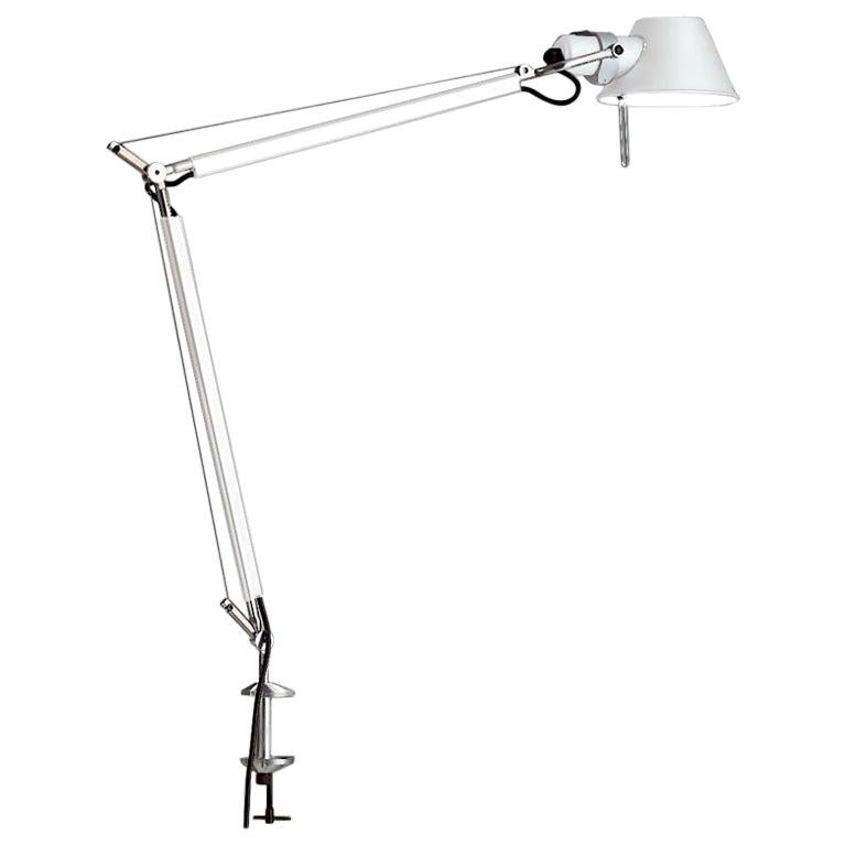 Tolomeo White Classic Lamp with Clamp by Michele De Lucchi & Giancarlo Fassina For Sale