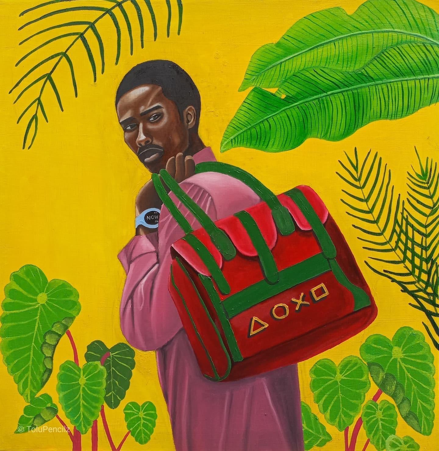 Tolulope Adigbo Portrait Painting – Herr Ajala