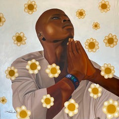 Salmo 121  -Siglo XXI Contemporáneo, Retrato figurativo, Religioso, Floral