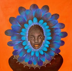 Halo - 21e siècle, Contemporain, Figuratif, Floral, Femmes, Identité