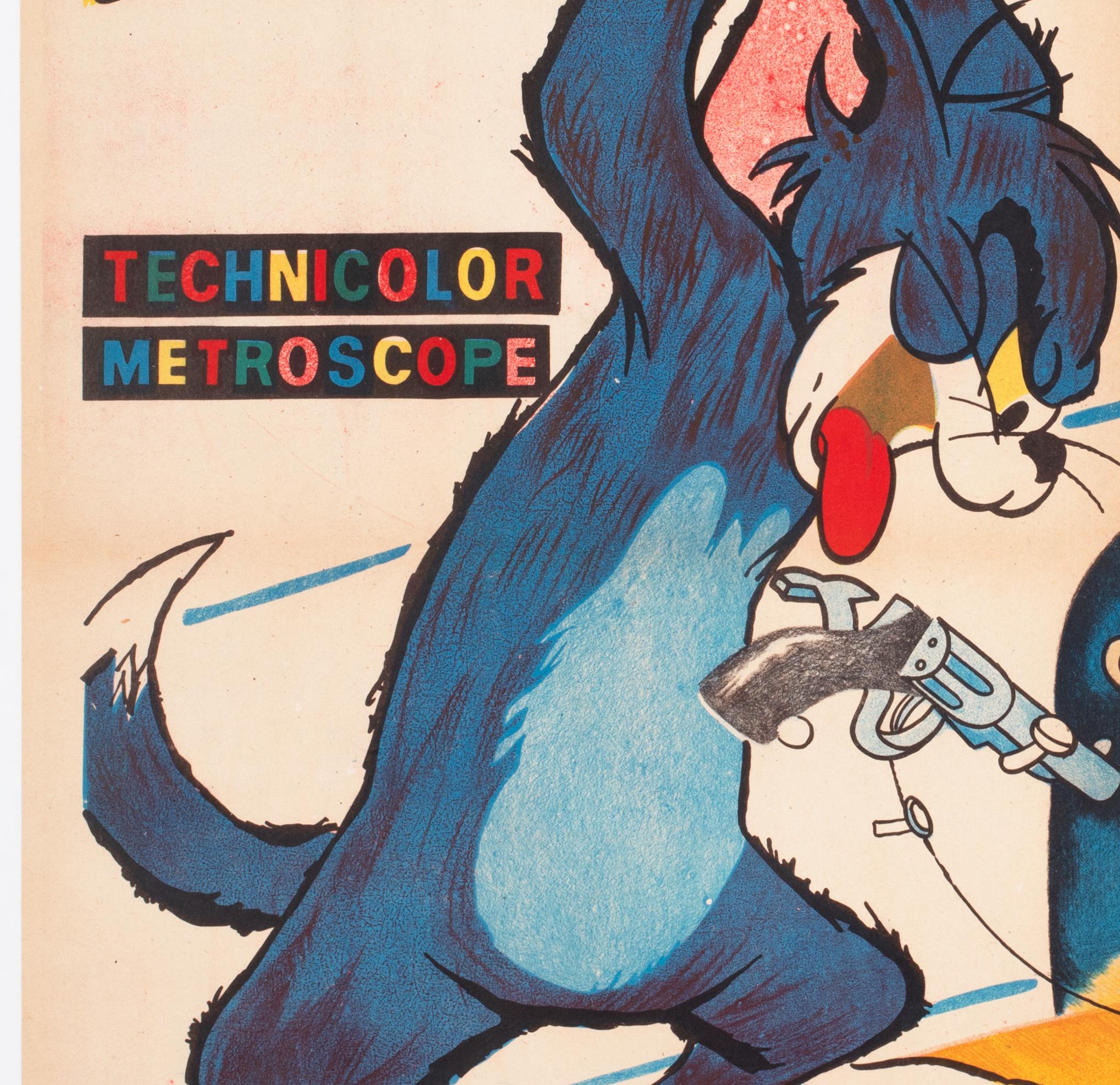 Argentine TOM AND JERRY 1950S Argentinian Film Movie Poster  For Sale