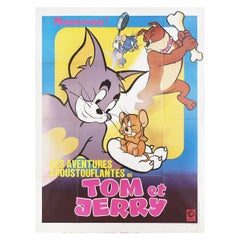 Vintage Tom and Jerry 1974 French Grande Film Poster