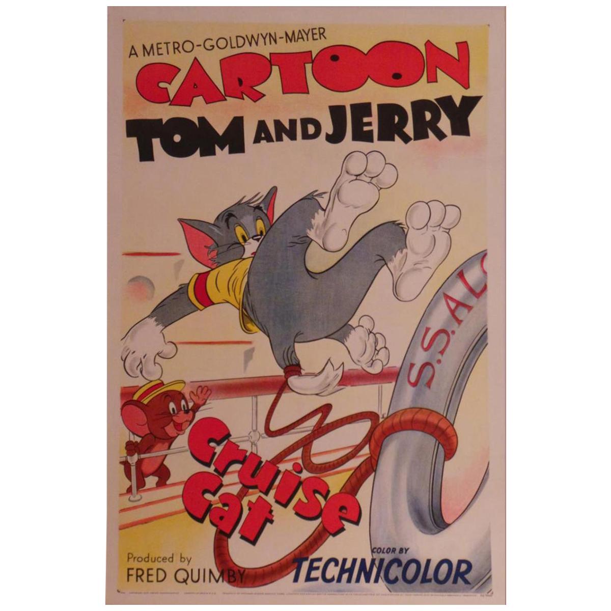 Tom And Jerry Cruise Cat '1952' Poster For Sale