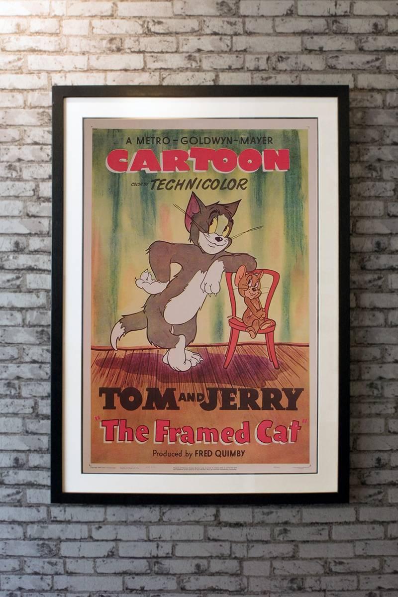 The framed cat is a 1950 one-reel animated cartoon and is the 53rd Tom and Jerry short directed by William Hanna and Joseph Barbera and produced by Fred Quimby. It was animated by Ed Barge, Kenneth Muse, Irven Spence and Ray Patterson.

Framing