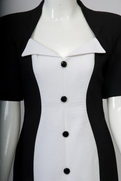 Tom and Linda Platt Black and White Dress