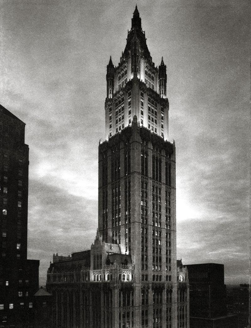 Black and White Photograph Tom Baril - Woolworth Building, New York City