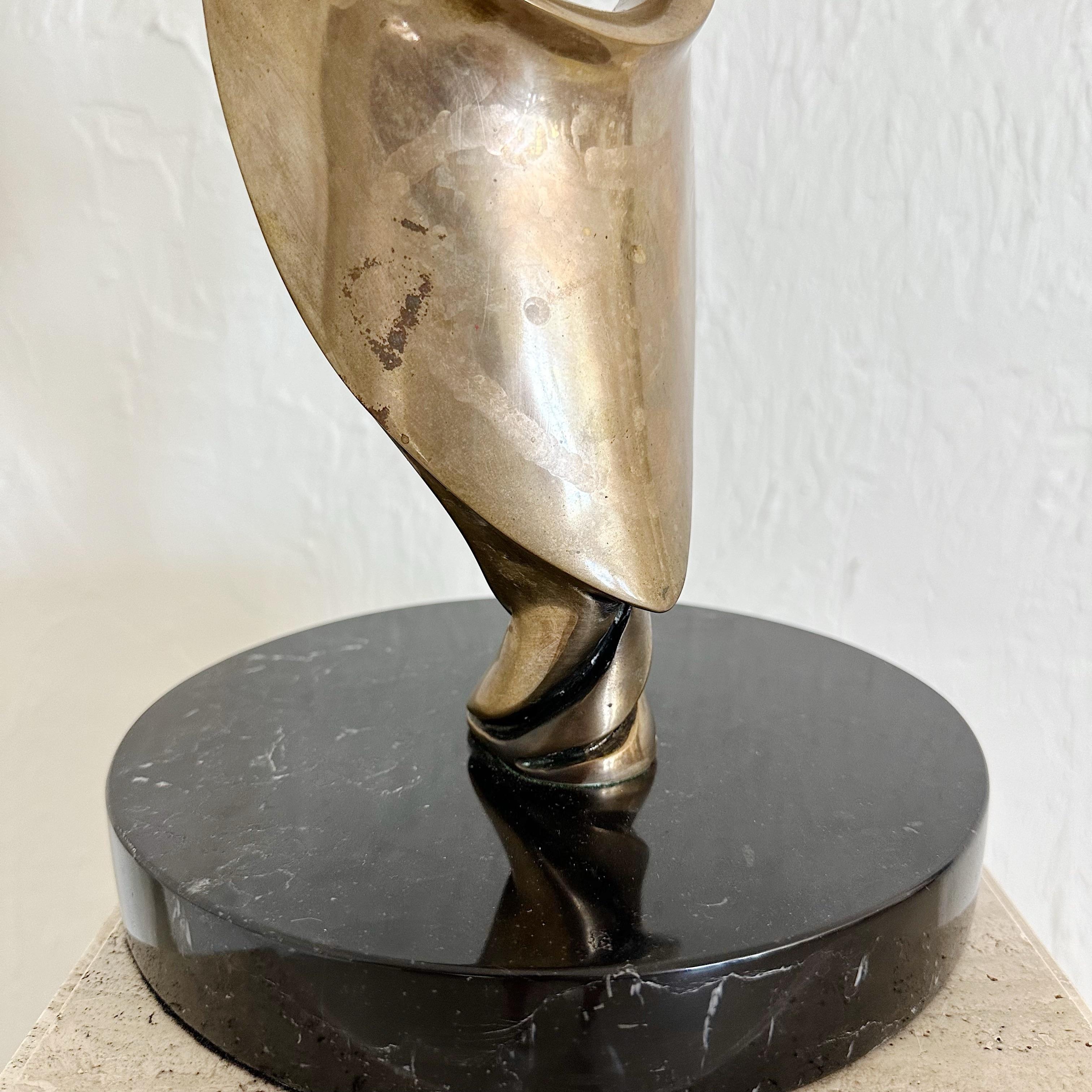 Americano Scultura astratta in bronzo di The Bennetts, anni '80 in vendita