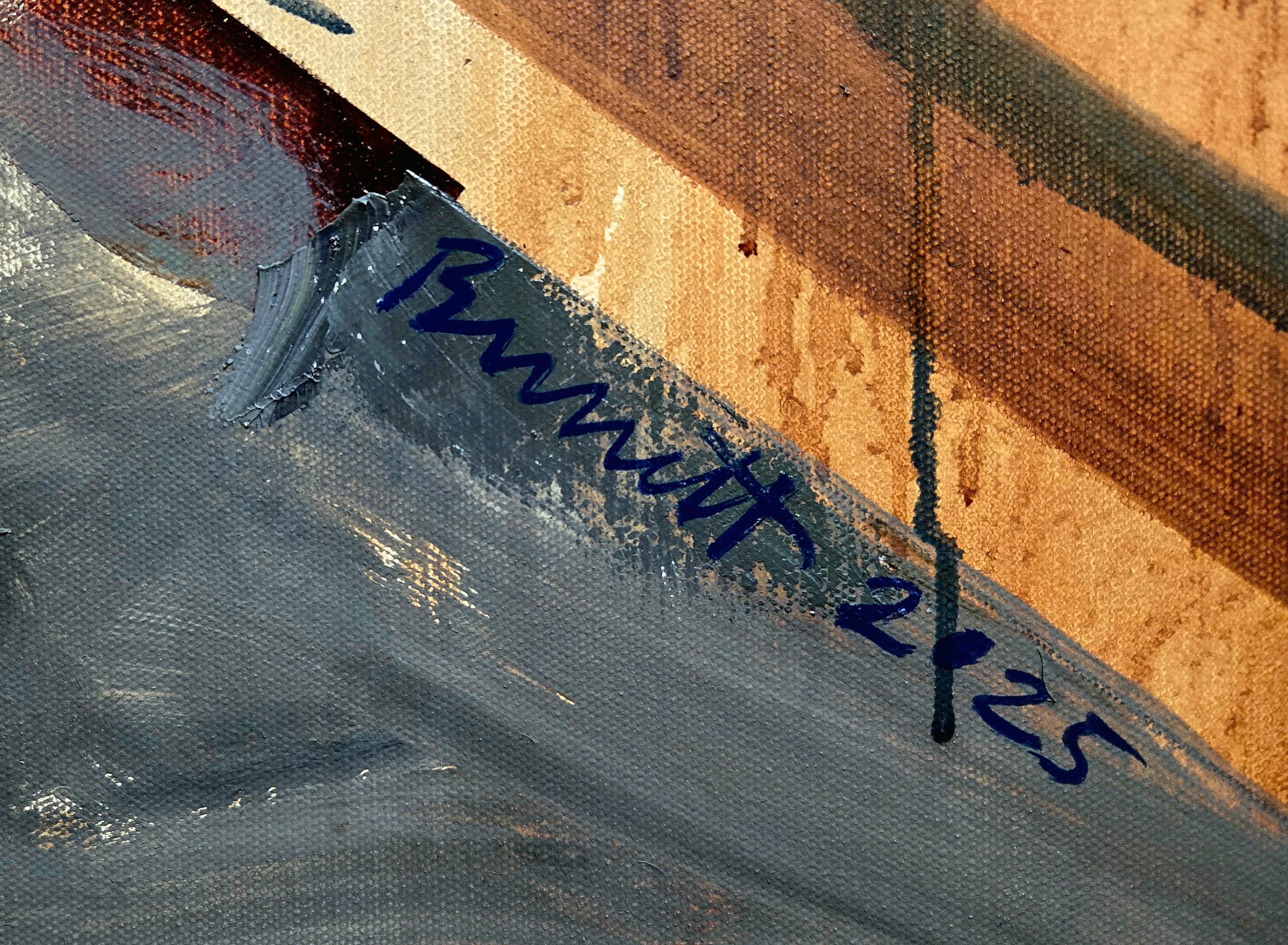 Chiasma 2 (Braun), Abstract Painting, von Tom Bennett